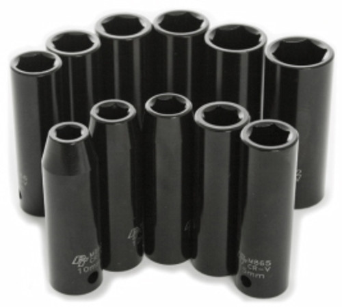 Wilmar Performance Tool - M591DB - 11 Piece 1/2" Drive Deep Impact Sockets Metric