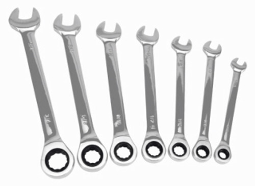 Wilmar Performance Tool - W1091 - 7-Piece SAE Ratcheting Wrench Set