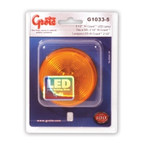 Grote - G1033-5 - Hi Count 2 1/2" LED Clearance / Marker Lamp - Yellow