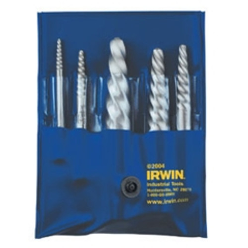 Irwin Hanson - 53535 - 5 Pc. Spiral Flute Screw Extractor Set