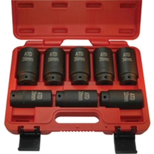 ATD - 8628 - 8 Pc. 12 Point Axle/Spindle Nut Socket Set