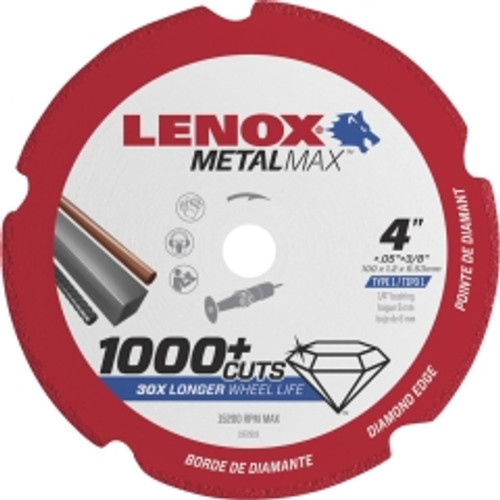 Lenox Tools - 1972919 - METALMAX Diamond Edge Cutoff Wheel, DG 4" x 3/8"
