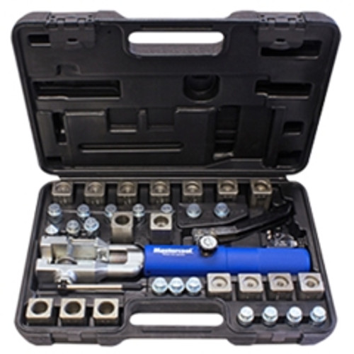 Mastercool - 72485-PRC - Universal Hydraulic Flaring Tool Set W/ Blue Handle 3/8 & 1/2 GM Transmission Cooling Line Die