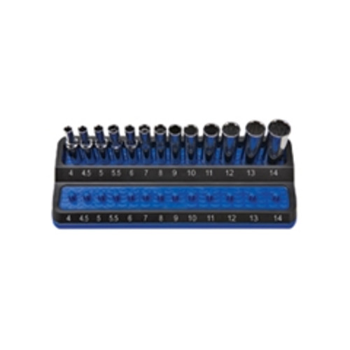 Mechanic's Time Savers - PSH25M-BLU - 1/4IN Peg Socket Holder, metric, blue