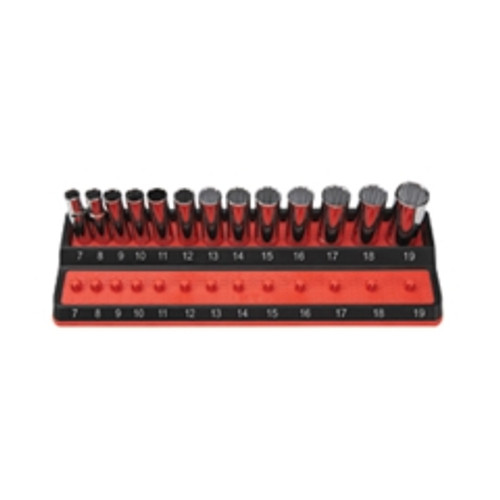 Mechanic's Time Savers - PSH38M-RED - 3/8" Peg Socket Holder, metric, red