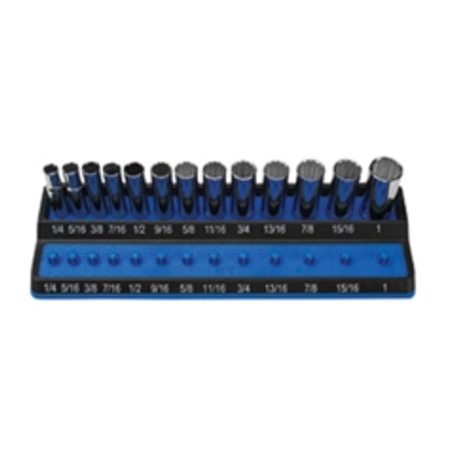 Mechanic's Time Savers - PSH38S-BLU - 3/8" Peg Socket Holder, SAE, blue
