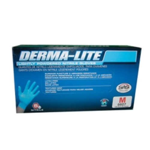 SAS Safety - 6609 - Derma-Lite Powdered Nitrile Disposable Gloves, XL