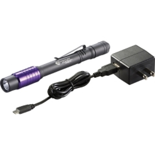 Streamlight - 66148 - Stylus Pro USB UV Rechargeable Penlight with 120V AC, Adapter, USB Cord, and Nylon Holster