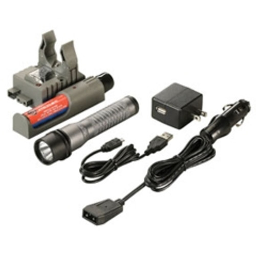 Streamlight - 74365 - Strion LED Rechargeable Flashlight with 120V AC/12V DC PiggyBack Charger, Gray