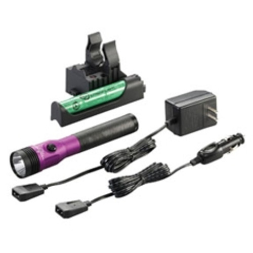 Streamlight - 75482 - Stinger LED HL Rechargeable Flashlight with PiggyBack Charger, Purple