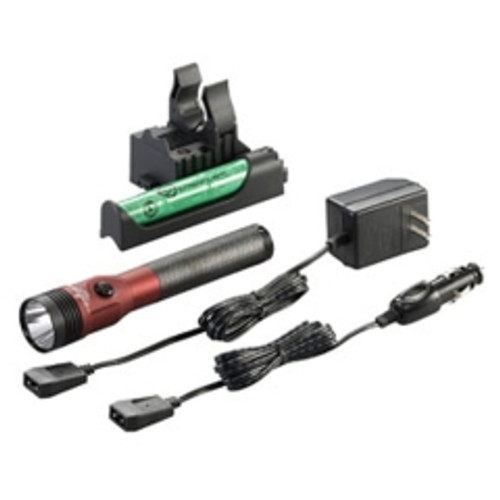 Streamlight - 75484 - Stinger LED HL Rechargeable Flashlight with PiggyBack Charger, Red