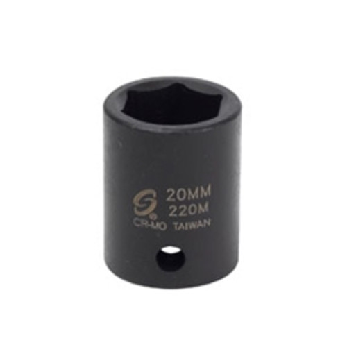 Sunex Tools - 220M - 1/2" Drive, Impact Socket, 20mm