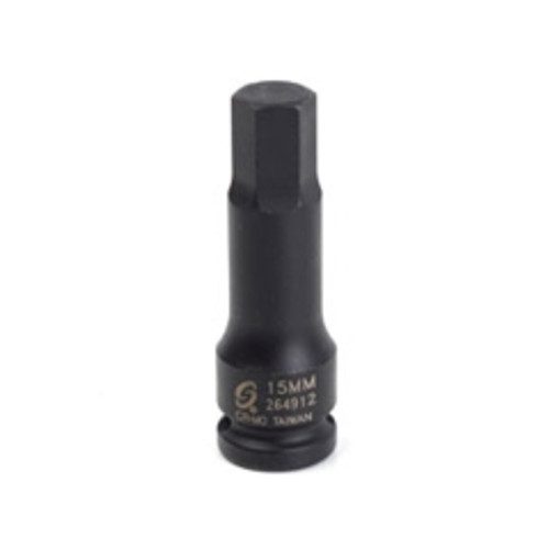 Sunex Tools - 264912 - 1/2" Dr Hex Dr Univ Impact Socket, 15mm