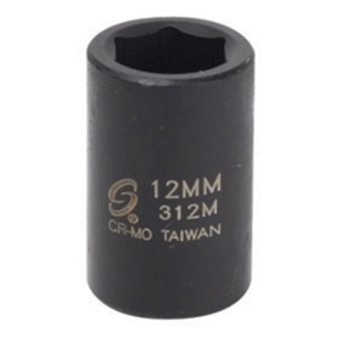 Sunex Tools - 312M - 3/8" Dr Impact Socket, 12mm