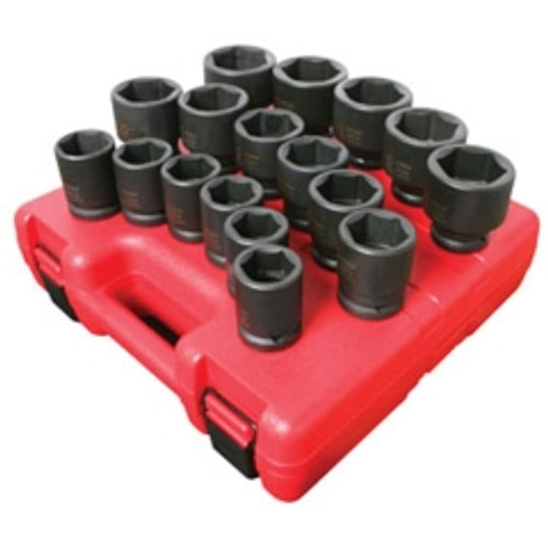 Sunex Tools - 4684 - 17 Pc. 3/4" Drive Metric Heavy Duty Impact Socket Set