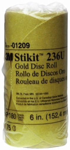 3M - 01209 - Stikit Gold Disc Roll, 6 inch, P180A