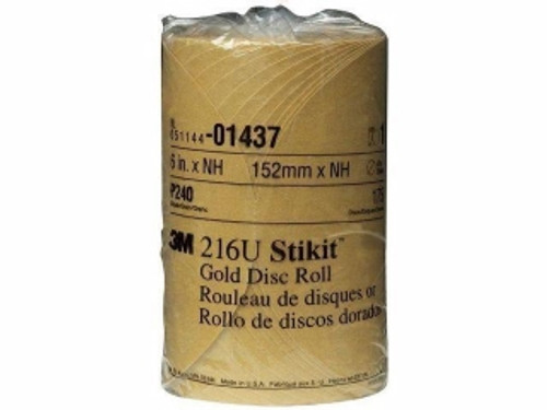 3M - 01437 - Stikit Gold Disc Roll, 6 inch, P240A