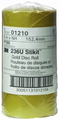 3M - 01210 - Stikit Gold Disc Roll, 6 inch, P150A