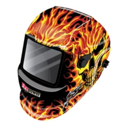 Firepower - 1441-0088 - Skull and Fire Auto-Darkening Welding Helmet