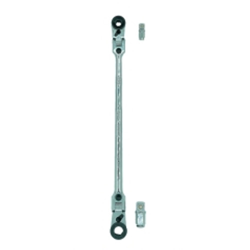 VIM Tools - HBR1046 - 1/4 & 10MM HEX Reverse Bit Ratchet W/Removable 1/4 & 3/8 SQ DR Adapters