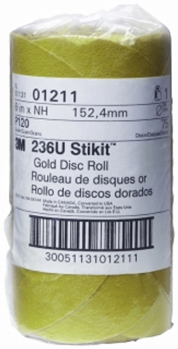 3M - 01211 - Stikit Gold Disc Roll, 6 inch, P120A