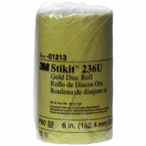 3M - 01213 - Stikit Gold Disc Roll, 6 inch, P80A