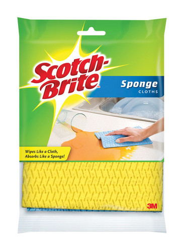 3M - 9055 - Scotch-Brite Delicate, Light Duty Sponge Cloths For All Purpose 6.8 in. L - 2/Pack
