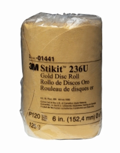 3M - 01441 - Stikit Gold Disc Roll, 6 inch, P120A