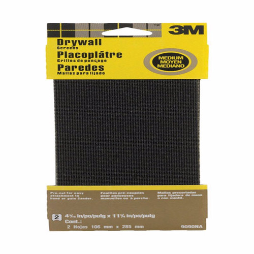 3M - 9090NA-DC - 11-1/4 in. L x 4-3/16 in. W 100 Grit Silicon Carbide Drywall Sanding Screen - 2/Pack