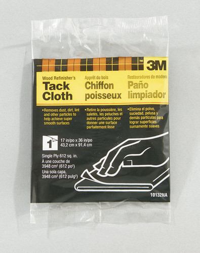 3M - 10132NA - 36 in. W x 17 in. L White Synthetic Fiber Wood Refinisher's Tack Cloth