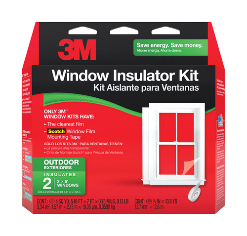 3M - 2170W-6 - Clear Outdoor Window Film Insulator Kit 62 in. W x 84 in. L