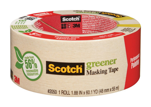 3M - 2050-48A - Scotch 1.88 in. W x 60.1 yd. L Beige Medium Strength Masking Tape - 1/Pack