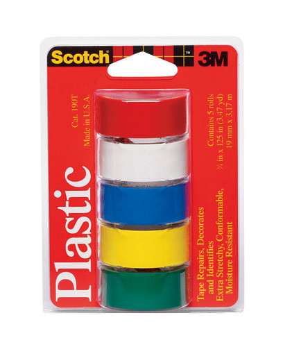 3M - 190T - Scotch Assorted 125 in. L x 3/4 in. W Plastic Tape