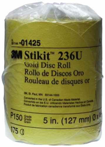 3M - 01425 - Stikit Gold Disc Roll, 5 inch, P150A