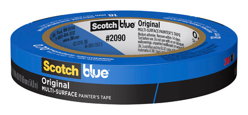 3M - 2090-18NC - ScotchBlue 0.70 in. W x 60 yd. L Blue Medium Strength Original Painter's Tape - 1/Pack