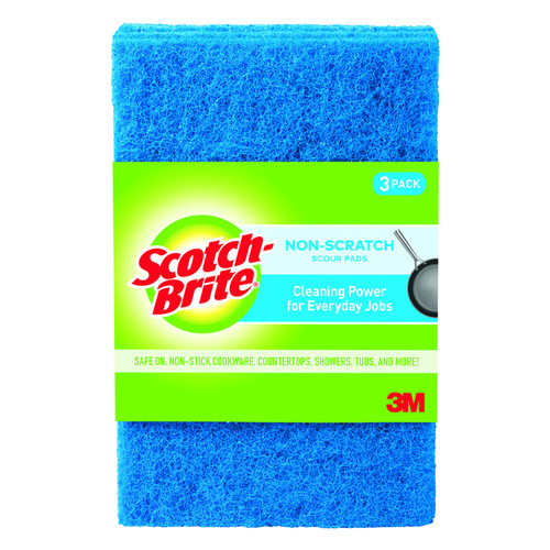 3M - 623-10 - Scotch-Brite Non-Scratch Scouring Pad For Multi-Purpose 6 in. L - 3/Pack