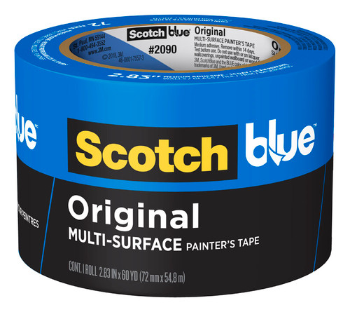 3M - 2090-72NC - ScotchBlue 2.83 in. W x 60 yd. L Blue Medium Strength Original Painter's Tape - 1/Pack