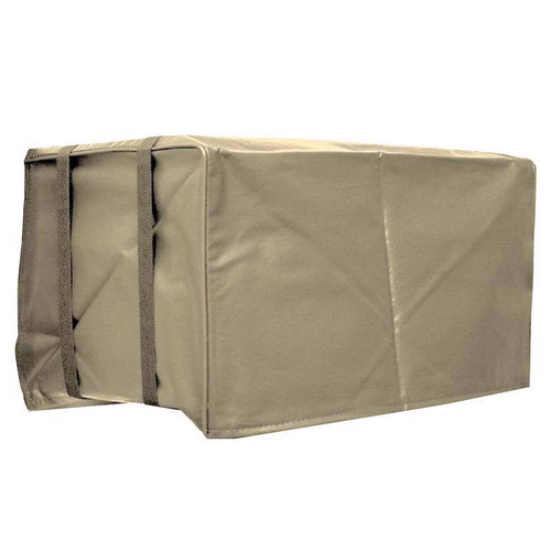 A/C Safe - AC-513 - 21 in. H x 29 in. W PVC Tan Square Outdoor Window Air Conditioner Cover