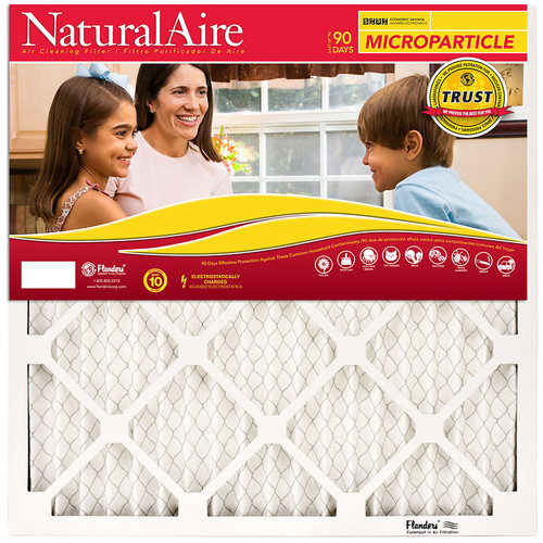 AAF Flanders - 85256.01202 - NaturalAire 20 in. W x 20 in. H x 1 in. D Synthetic 10 MERV Pleated Microparticle Air Filter