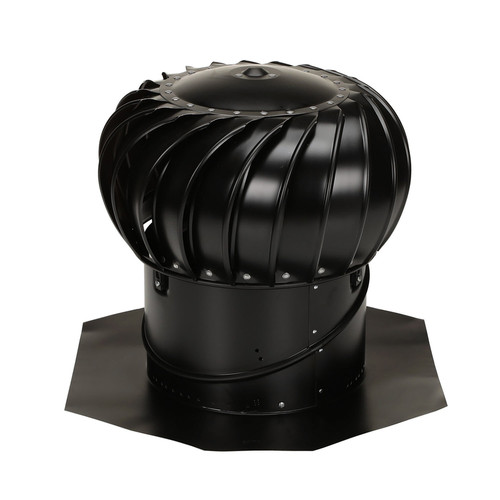 Air Vent - TIBS0100 - Air Hawk 18.4 in. H x 20.2 in. W x 20 in. L x 12 in. Dia. Black Aluminum Turbine and Base