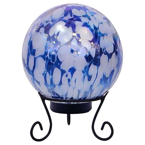 Alpine - HGY308A-TM - Glass Blue 10 in. H LED Gazing Ball
