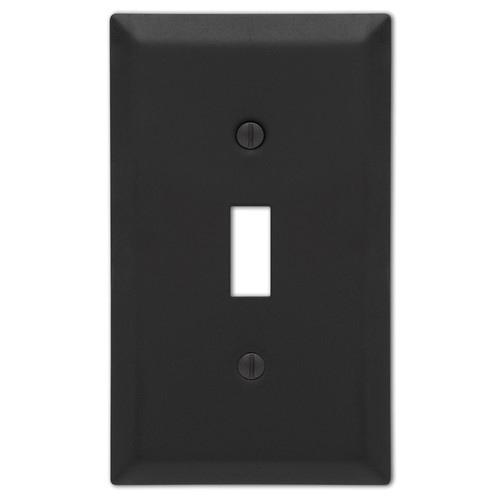 Amerelle - 163TMB - Century Matte Black 1 gang Stamped Steel Toggle Wall Plate - 1/Pack