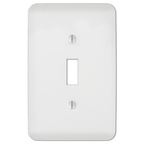 Amerelle - 635TW - Perry Textured White 1 gang Stamped Steel Toggle Wall Plate - 1/Pack