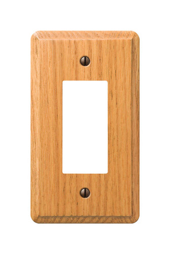 Amerelle - 901RL - Contemporary Brown 1 gang Wood Rocker Wall Plate - 1/Pack