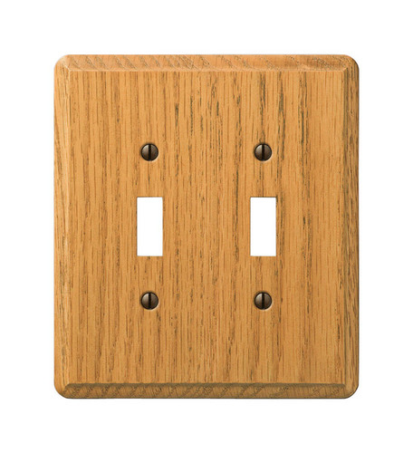 Amerelle - 901TTL - Contemporary Brown 2 gang Wood Toggle Wall Plate - 1/Pack