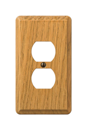 Amerelle - 901DL - Contemporary Brown 1 gang Wood Duplex Outlet Wall Plate - 1/Pack