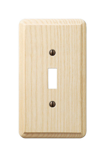 Amerelle - 401T - Contemporary Unfinished Beige 1 gang Wood Toggle Wall Plate - 1/Pack