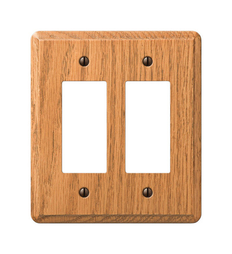 Amerelle - 901RRL - Contemporary Aged Bronze Brown 2 gang Wood Rocker Wall Plate - 1/Pack
