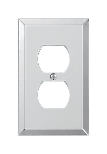 Amerelle - 66D - Clear 1 gang Acrylic Duplex Outlet Wall Plate - 1/Pack