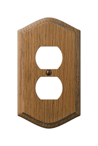 Amerelle - 701D - Country Brown 1 gang Wood Duplex Outlet Wall Plate - 1/Pack